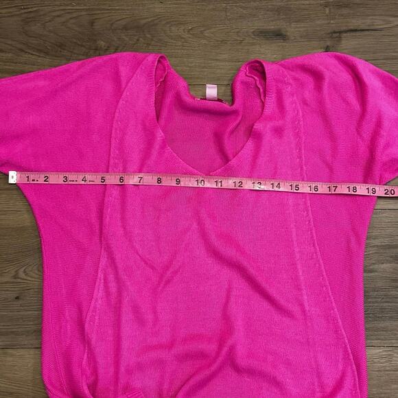 Lilly Pulitzer Stasia Hot Pink V-Neck Lightweight Sweater Women Small - Picture 4 of 6